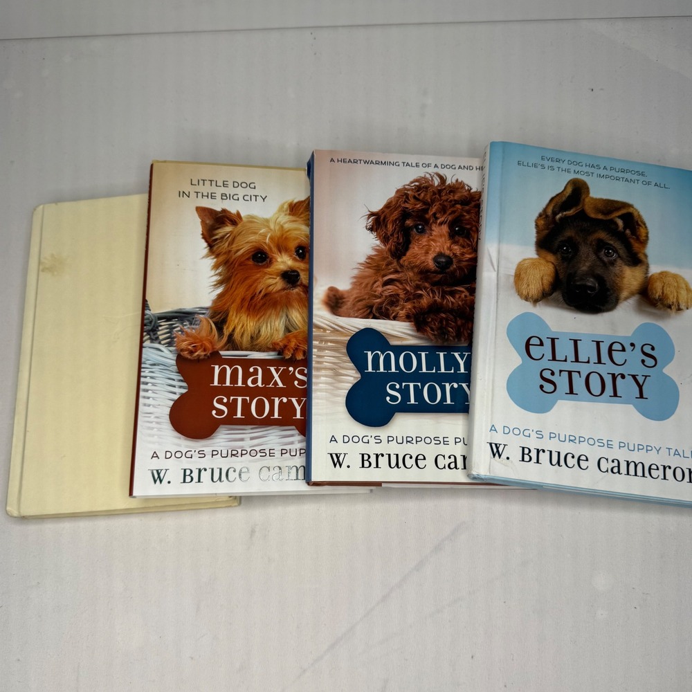 W Bruce Cameron A Dogs Purpose Puppy Tales Hardcover Book Lot of 4 Books
